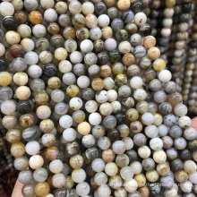 Natural 4mm smooth natural agate stone beads matte gemstone beads for bracelet